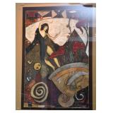 Original Framed Mixed Media Artwork, Signed by Artist