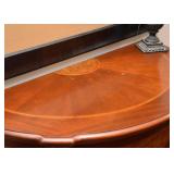 BUY IT NOW! $400 - Burlwood Demilune Cabinet (approx. 41.5" L x 21" W x 36" H)