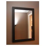Wall Mirror with Dark / Black Wood Frame