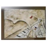 Framed Contemporary Abstract Artwork, Signed by Artist