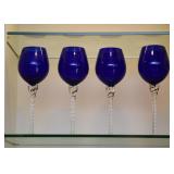 Cobalt Blue Wine Glasses / Stemware