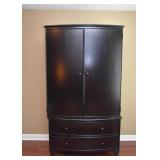 BUY IT NOW! $150 - Ebonized / Dark Wood Armoire (approx. 42.25" L x 23.5" W x 77" H)