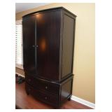 BUY IT NOW! $150 - Ebonized / Dark Wood Armoire (approx. 42.25" L x 23.5" W x 77" H)
