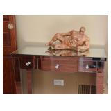 BUY IT NOW! $60 - Mirrored Vanity Table (approx. 36.5" L x 16.5" W x 31.5" H), see photo for damage