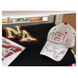 Vintage NA Football Blankets, Ball State Cardinals Autographed Baseball Cap