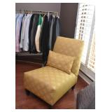 BUY IT NOW! $250 - Contemporary Slipper Chair (Yellow/Gold Upholstery)