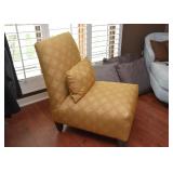 BUY IT NOW! $250 - Contemporary Slipper Chair (Yellow/Gold Upholstery)