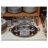 Serving Tray, Crystal Bowl, Stemware