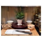 Glass Plates, Dishes, Cutlery, Cutting board, Serving Dish