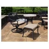BUY IT NOW! $200 - Pair of Iron Patio Chairs with Ottomans