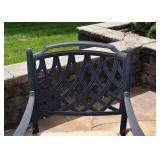 BUY IT NOW! $200 - Pair of Iron Patio Chairs with Ottomans