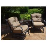 BUY IT NOW! $400 - Set of 4 Iron Patio Chairs with Cushions