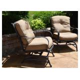 BUY IT NOW! $400 - Set of 4 Iron Patio Chairs with Cushions