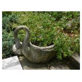 Concrete Swan Flower Pot / Planter
