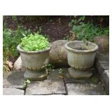 BUY IT NOW! $120 - Pair of Concrete Garden Planters