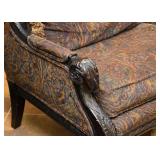BUY IT NOW!  $250 - Carved Wood Wingback Chair (Paisley Upholstery)