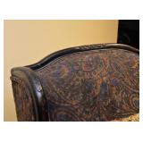BUY IT NOW!  $250 - Carved Wood Wingback Chair (Paisley Upholstery)