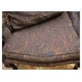 BUY IT NOW!  $250 - Carved Wood Wingback Chair (Paisley Upholstery)