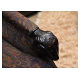 BUY IT NOW!  $250 - Carved Wood Wingback Chair (Paisley Upholstery)