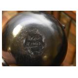 Contemporary Black Mexican Pottery Vase, Signed