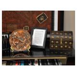 Copper Relief Plate, Decorative Box