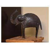 Rustic Metal Elephant Figure