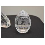 Etched Glass Paperweight