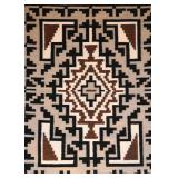 BUY IT NOW! $350 - Navajo Rug (Two Grey Hills) - 35" x 29" 