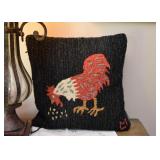 BUY IT NOW! $20 - Pictorial Hooked Throw Pillow (Chicken)