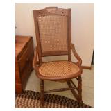 BUY IT NOW! $150 - Antique Victorian Cane Rocking Chair (Caned Back & Seat) 