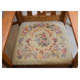 BUY IT NOW! $300 - Mission Oak Rocking Chair, Needlepoint Seat (approx. 26" W x 33.5" H at the back)