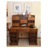 Vintage Keyhole Desk, Oak Desk Hutch with Drawers (Sold Separately)
