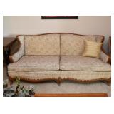 BUY IT NOW! $100 - Vintage Sofa with Wood Detail & Nailhead Trim