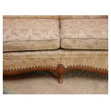 BUY IT NOW! $100 - Vintage Sofa with Wood Detail & Nailhead Trim