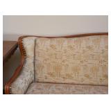 BUY IT NOW! $100 - Vintage Sofa with Wood Detail & Nailhead Trim