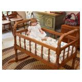 BUY IT NOW! $100 - Antique Wood Baby Cradle