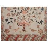 Antique Framed Handicraft /Fabric Applique , Signed & Dated 1818