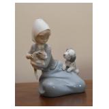 BUY IT NOW! $50 - Lladro (Girl with Kitten & Puppy)