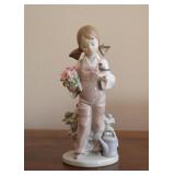 BUY IT NOW! $50 - Lladro (Girl with Flowers & Bird)