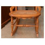 BUY IT NOW! $120 - Antique Cane Rocking Chair (Caned Back & Seat) 