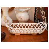 White Ceramic Bread Basket