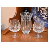 Waterford Crystal Vase & Brandy Snifters