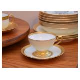 Tea Cups with Gold Detailing