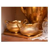 Gold Encrusted Teapot, Tea Cups, Serving Pieces, Salt & Peppers, Etc.