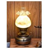 Vintage Table Lamp with Glass Shade