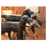 Wooden Hunting Dog Sculptures