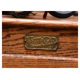 Antique Oak White Clad Ice Box 