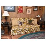 BUY IT NOW! $75 - Vintage Floral Upholstered Sofa (Wooden Arms)