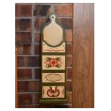 Country Painted Wall Storage / Organizer