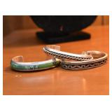 Southwestern Sterling Silver Bangle Bracelets (some with semi-precious stones)